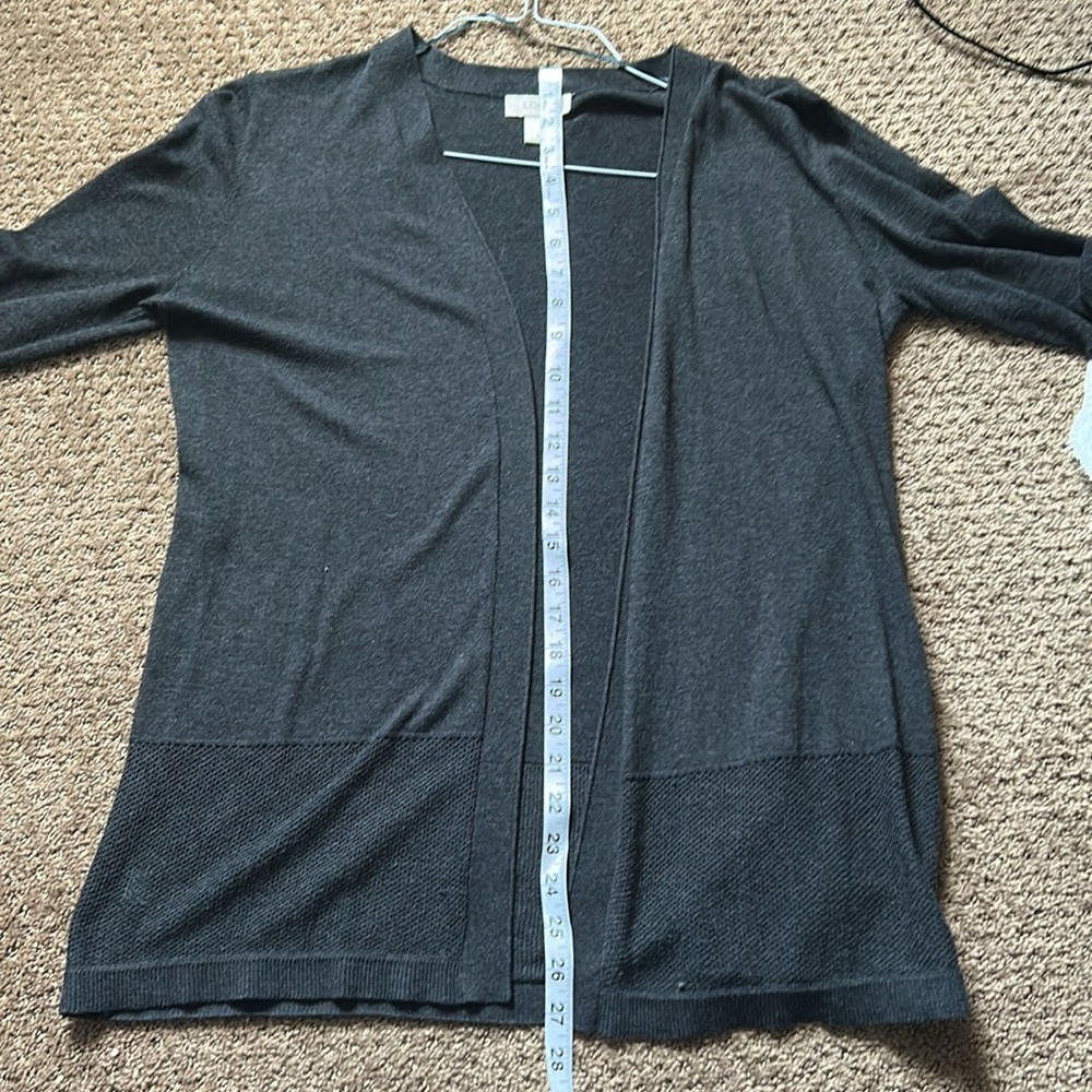 Loft Summer Light Weight Gray Cardigan - Picture 5 of 6